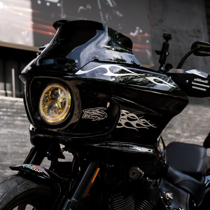 Custom Color HOGWORKZ® Flowz™ 6" Windshield for Harley® Low Rider ST '22-'26