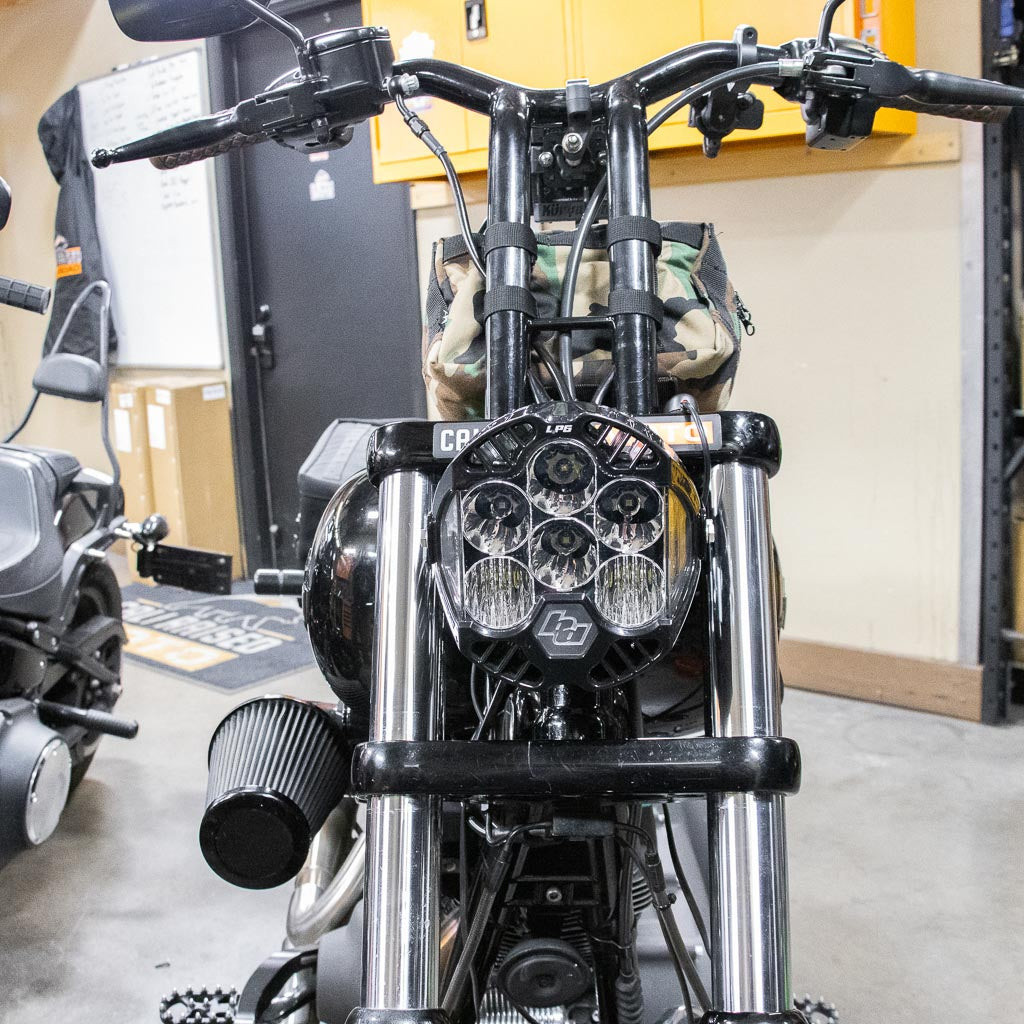 A10 Moto 3.5" Universal Mount Naked Baja Designs LP6 (Combo Kit) Fits Low Rider S, Dynas, Softails