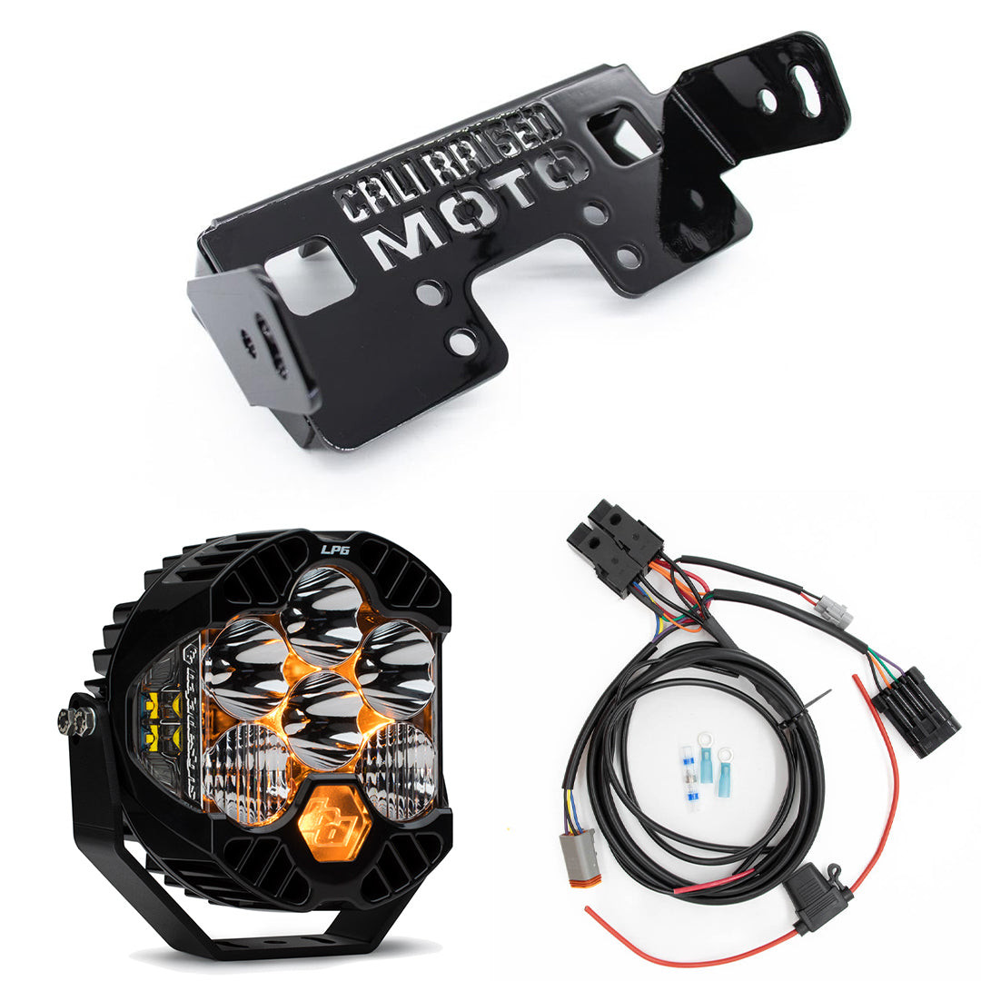A10 Moto 3.5" Universal Mount Naked Baja Designs LP6 (Combo Kit) Fits Low Rider S, Dynas, Softails