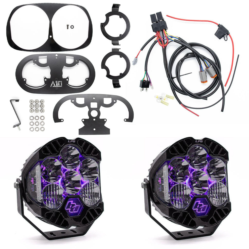A10 Moto 98-13 Road Glide Baja Designs LP6 Lighting Combo Kit