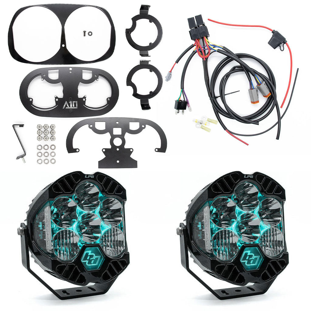 A10 Moto 98-13 Road Glide Baja Designs LP6 Lighting Combo Kit