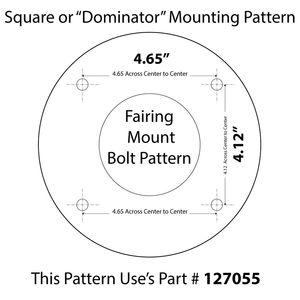 A10 Moto FXRT Fairing LP6 Light Mount Dominator Bolt Pattern Combo Kit