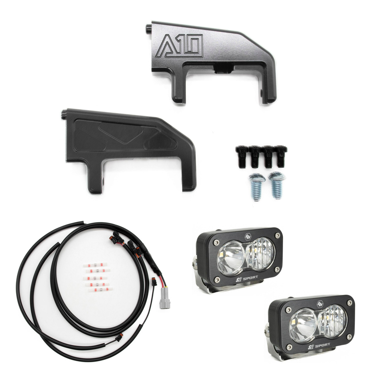 A10 Moto Low Rider ST Billet S2/Squadron Pod Front Turn Signal Combo Kit