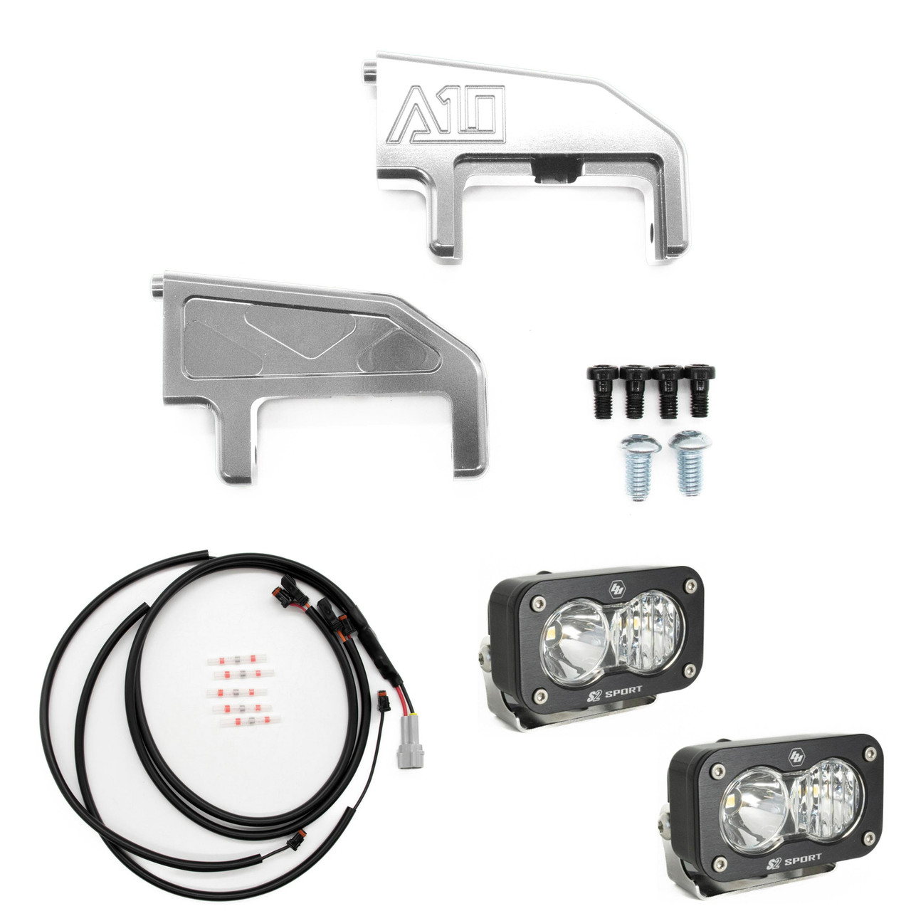 A10 Moto Low Rider ST Billet S2/Squadron Pod Front Turn Signal Combo Kit