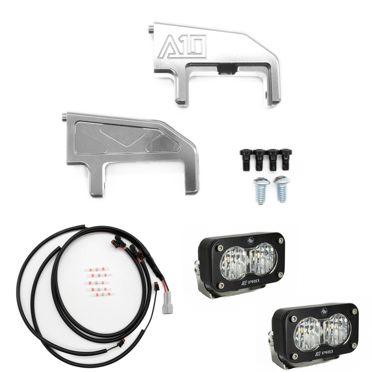 A10 Moto Low Rider ST Billet S2/Squadron Pod Front Turn Signal Combo Kit