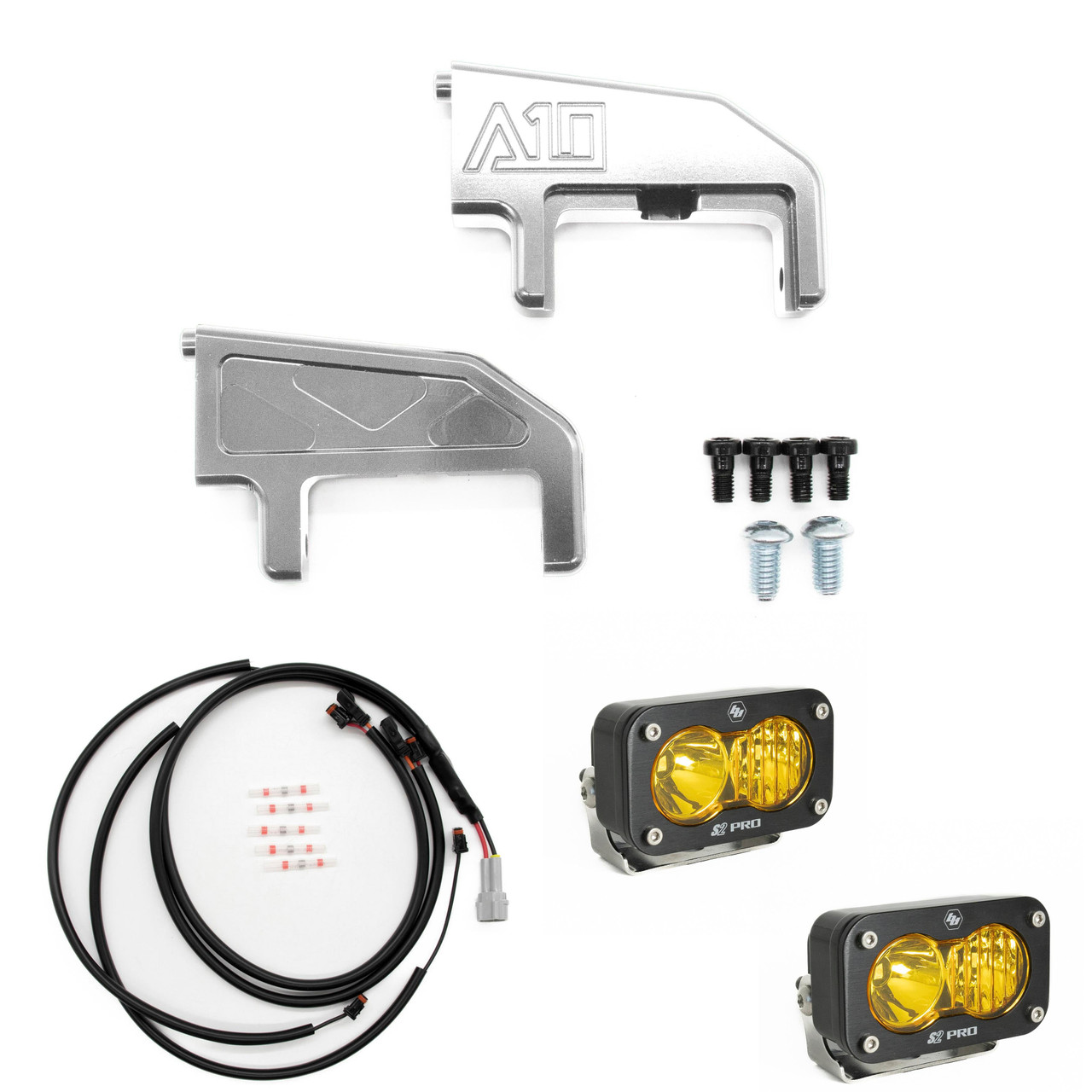 A10 Moto Low Rider ST Billet S2/Squadron Pod Front Turn Signal Combo Kit