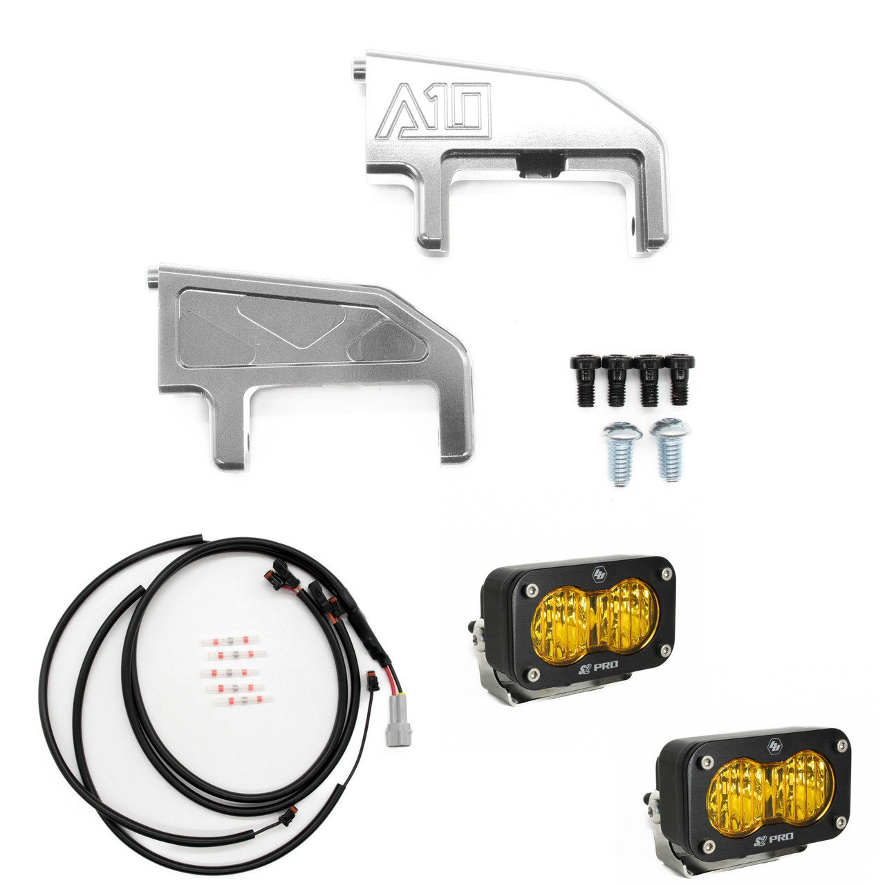 A10 Moto Low Rider ST Billet S2/Squadron Pod Front Turn Signal Combo Kit