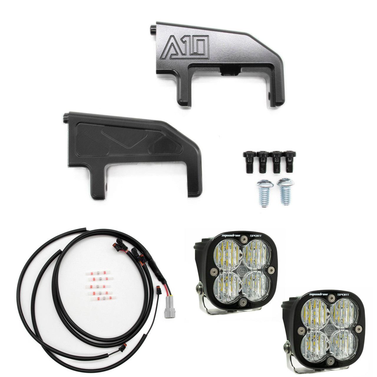 A10 Moto Low Rider ST Billet S2/Squadron Pod Front Turn Signal Combo Kit