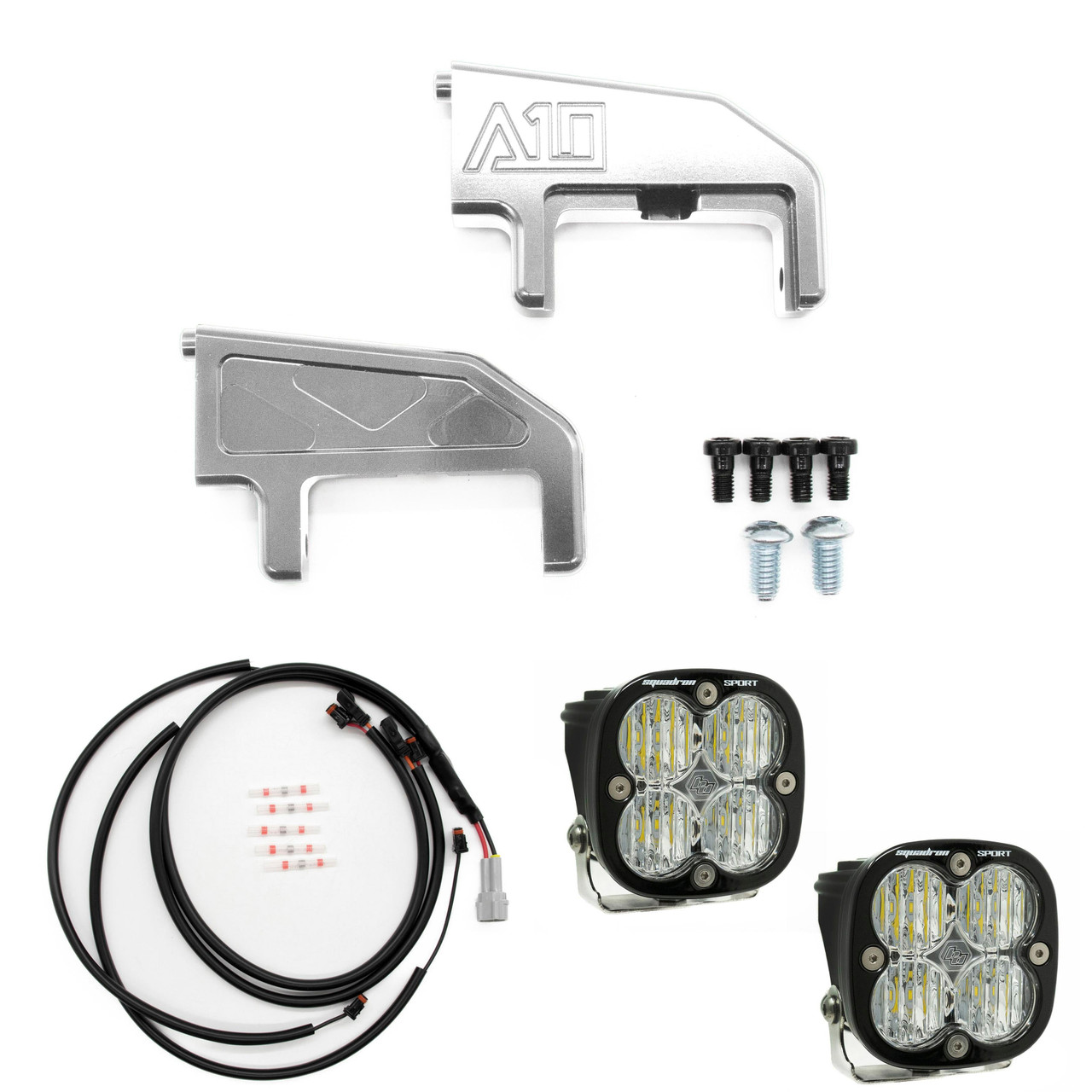 A10 Moto Low Rider ST Billet S2/Squadron Pod Front Turn Signal Combo Kit
