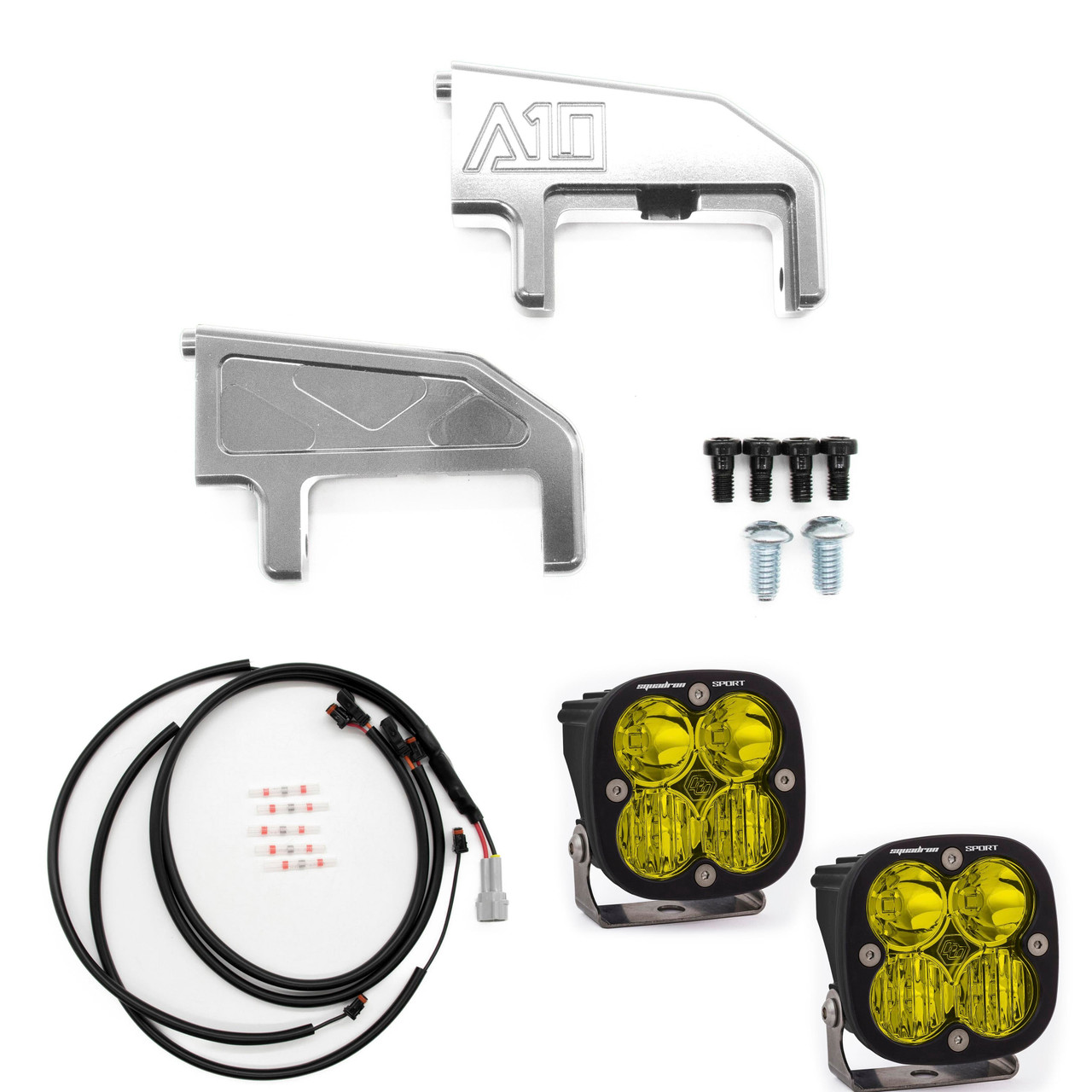 A10 Moto Low Rider ST Billet S2/Squadron Pod Front Turn Signal Combo Kit