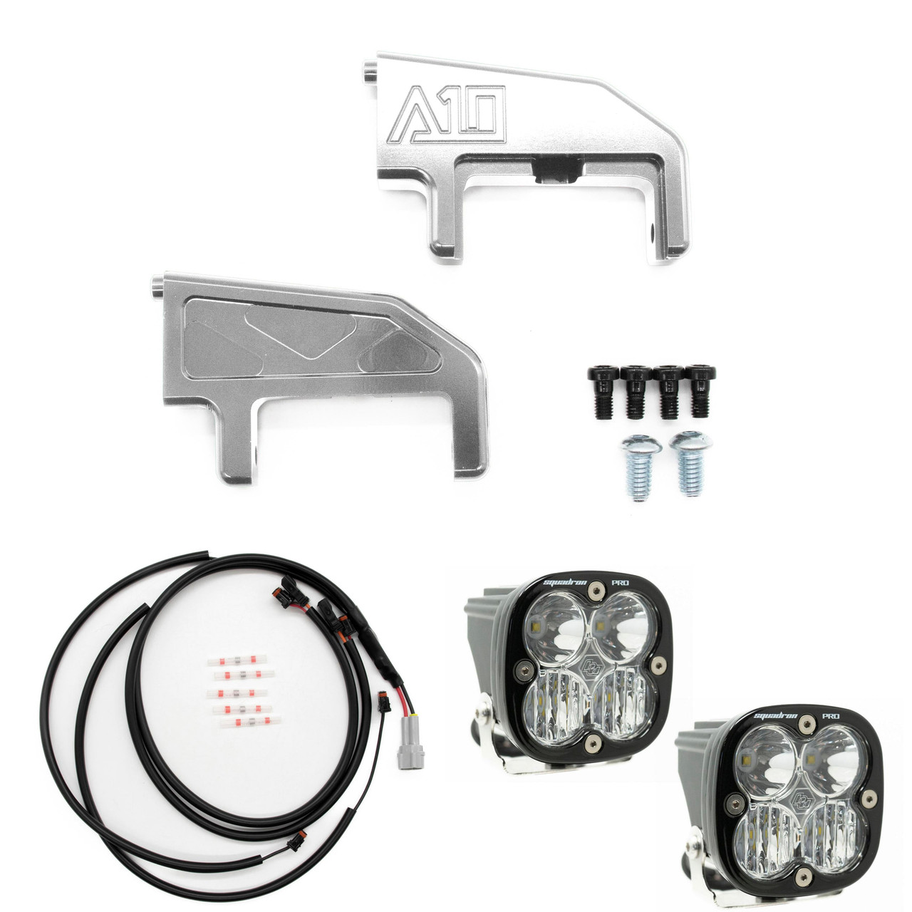 A10 Moto Low Rider ST Billet S2/Squadron Pod Front Turn Signal Combo Kit