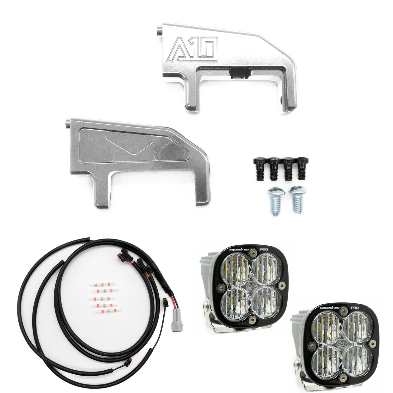 A10 Moto Low Rider ST Billet S2/Squadron Pod Front Turn Signal Combo Kit