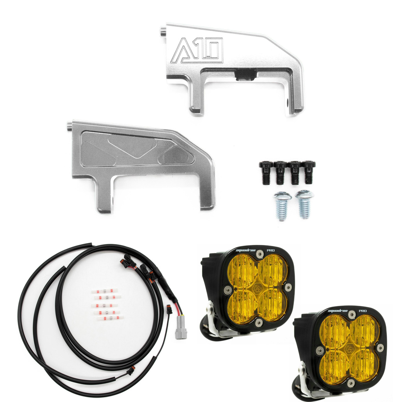 A10 Moto Low Rider ST Billet S2/Squadron Pod Front Turn Signal Combo Kit