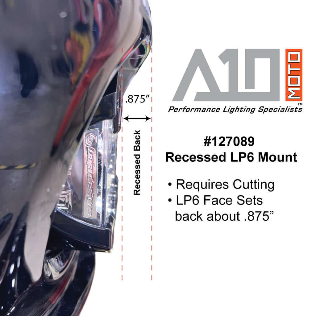 A10 Moto Low Rider ST "Cut In" Recessed DOT LP6 Mount Combo Kit