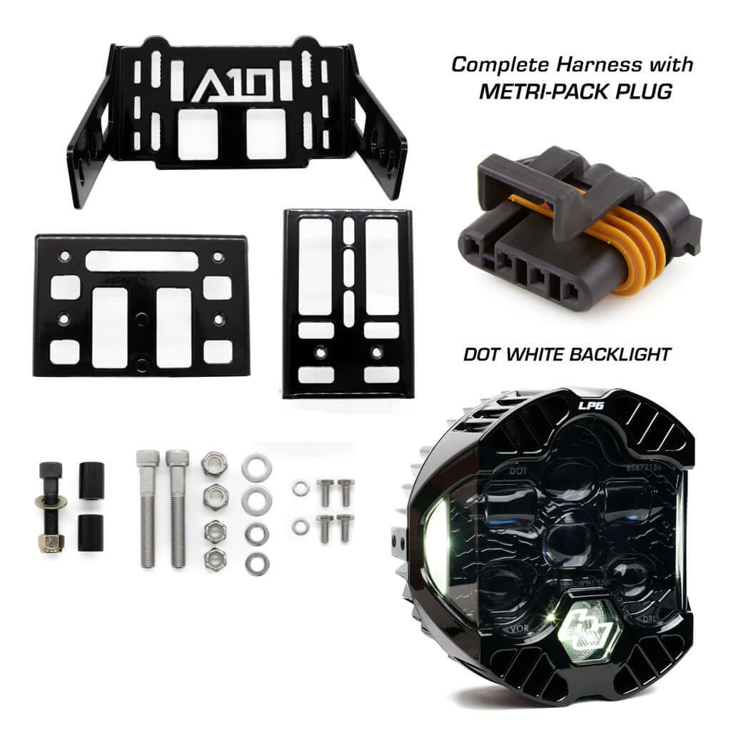A10 MOTO Universal 3.5" DOT LP6 Memphis Shades Road Warrior Lighting Combo Kit