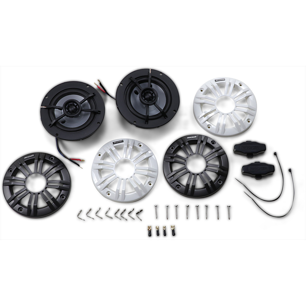 Kicker #45KM42 - All-Weather 4" 2-way 2 Ohm Speakers