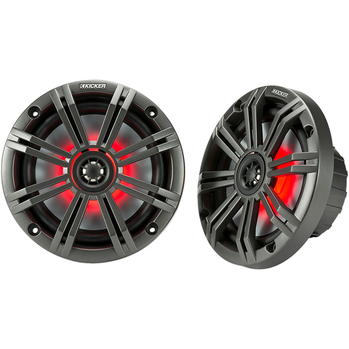 Kicker #45KM654L - 6.5" Speakers - 7-Color LED