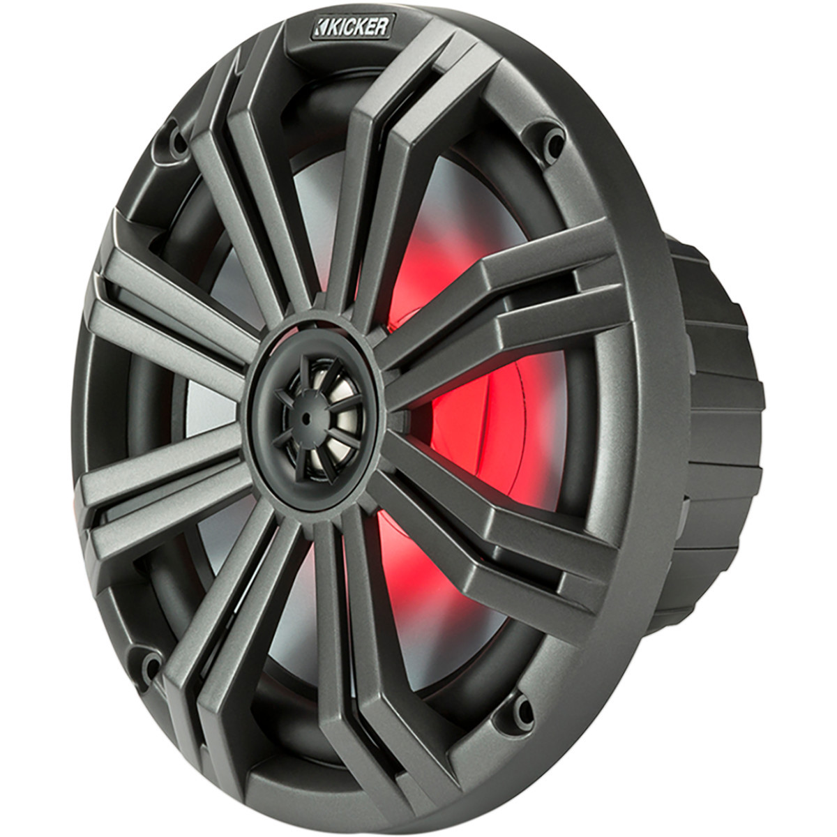 Kicker #45KM84L - 8" Speakers - 7-Color LED