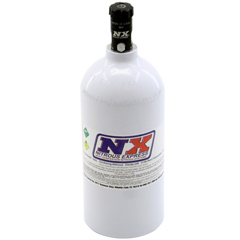 Nitrous Express 11025 Nitrous Express 2.5lb Bottle w/Motorcycle Valve (4.38 Dia x 12.37 Tall)