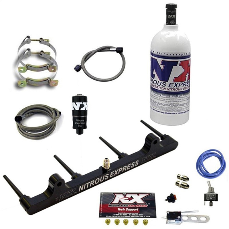 Nitrous Express 62201-1.0P Nitrous Express Billet Spray Bar Nitrous Kit for Hayabusa w/1lb Bottle