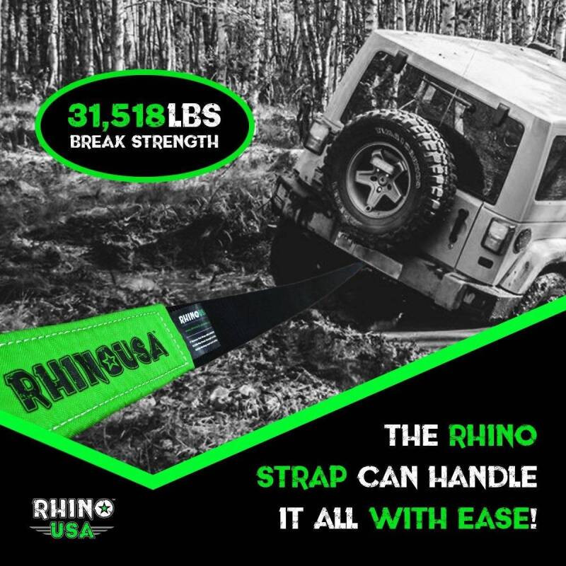 Rhino USA RNO-30STRAPHITCH Rhino USA 30Ft Tow Strap/Hitch Combo