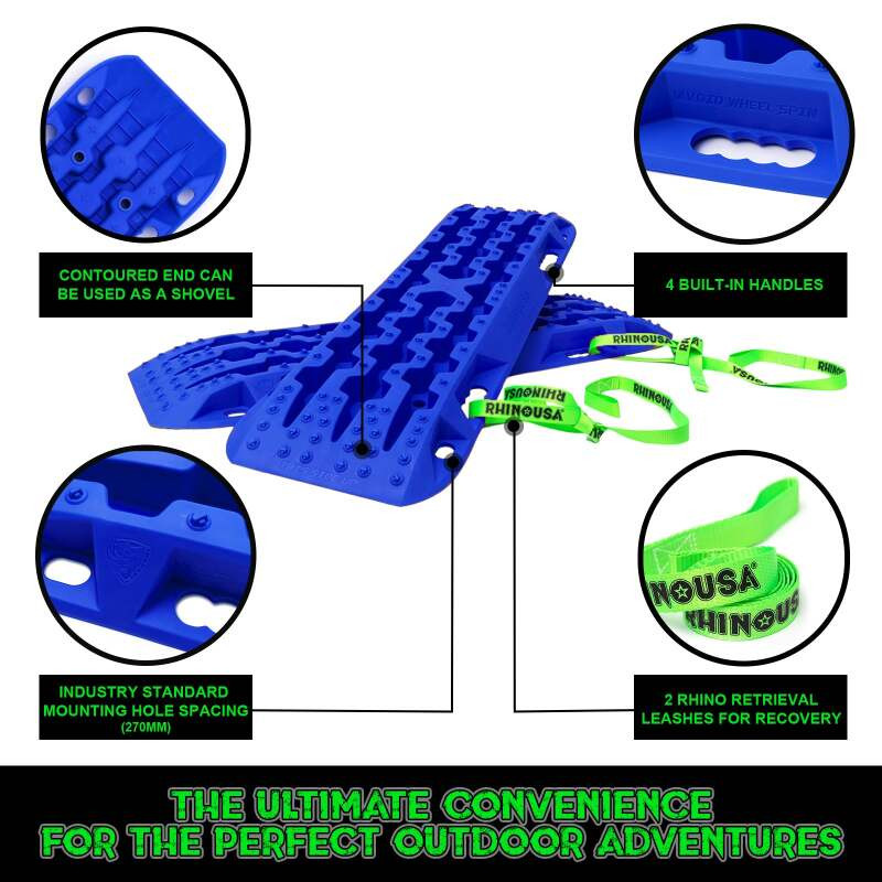 Rhino USA RG-TB42X13-BLU Rhino USA Recovery Traction Boards - Blue (Pair)