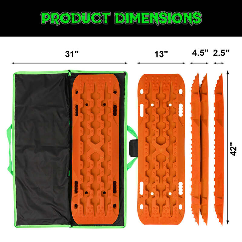 Rhino USA RG-TB42X13-ORG Rhino USA Recovery Traction Boards - Orange (Pair)