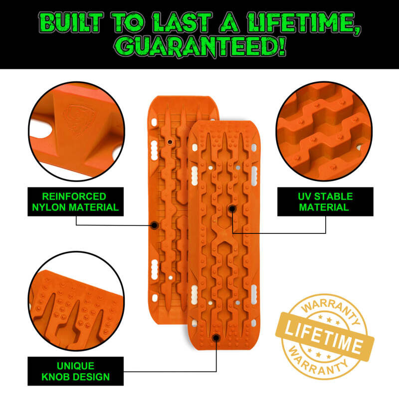 Rhino USA RG-TB42X13-ORG Rhino USA Recovery Traction Boards - Orange (Pair)