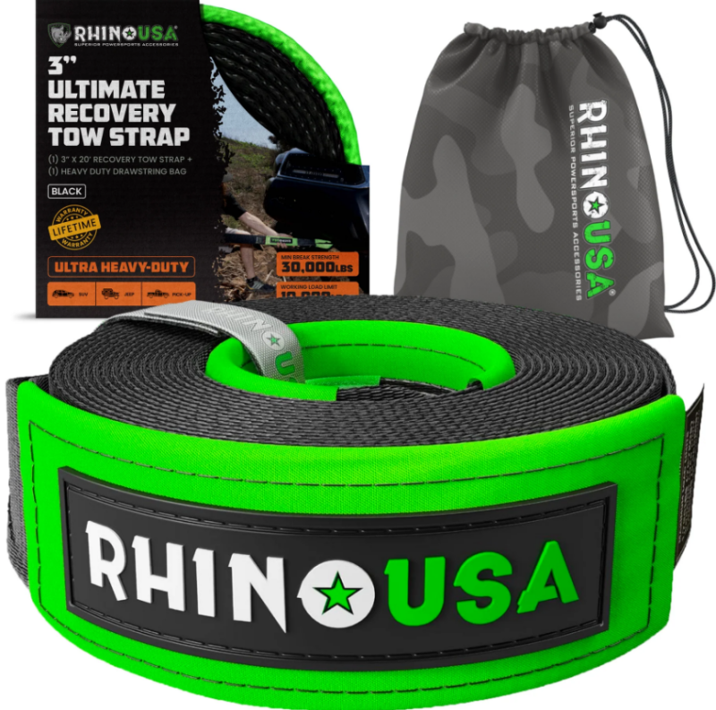 Rhino USA RG-TS2X20-BLU Rhino USA 2 X 20  Ultimate Recovery Tow Strap