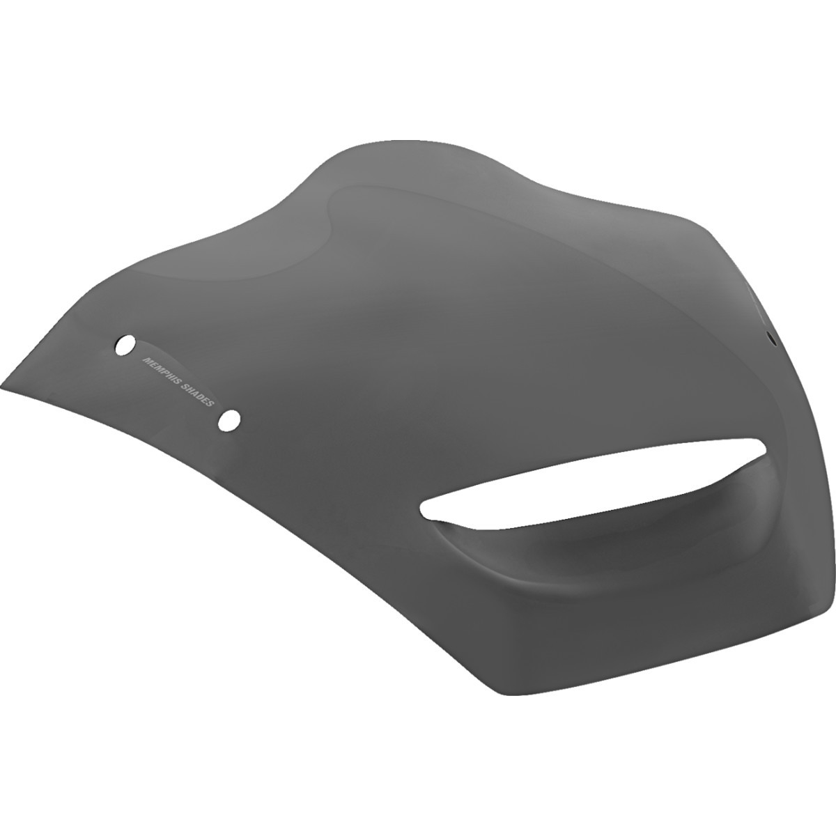 Memphis Shades #MBR102510 - Vented Windshield - BRL Race Bubble - Vented - 3" - Dark Black Smoke - FLTRX
