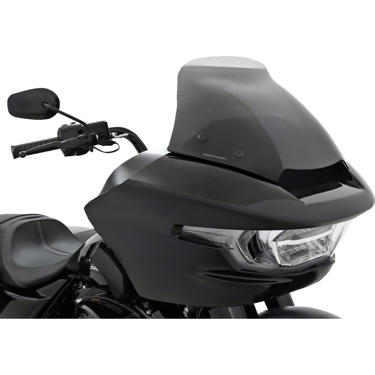 Memphis Shades #MEP88512 - Spoiler Windshield - 7" - Black Smoke Dot Matrix - FLTR