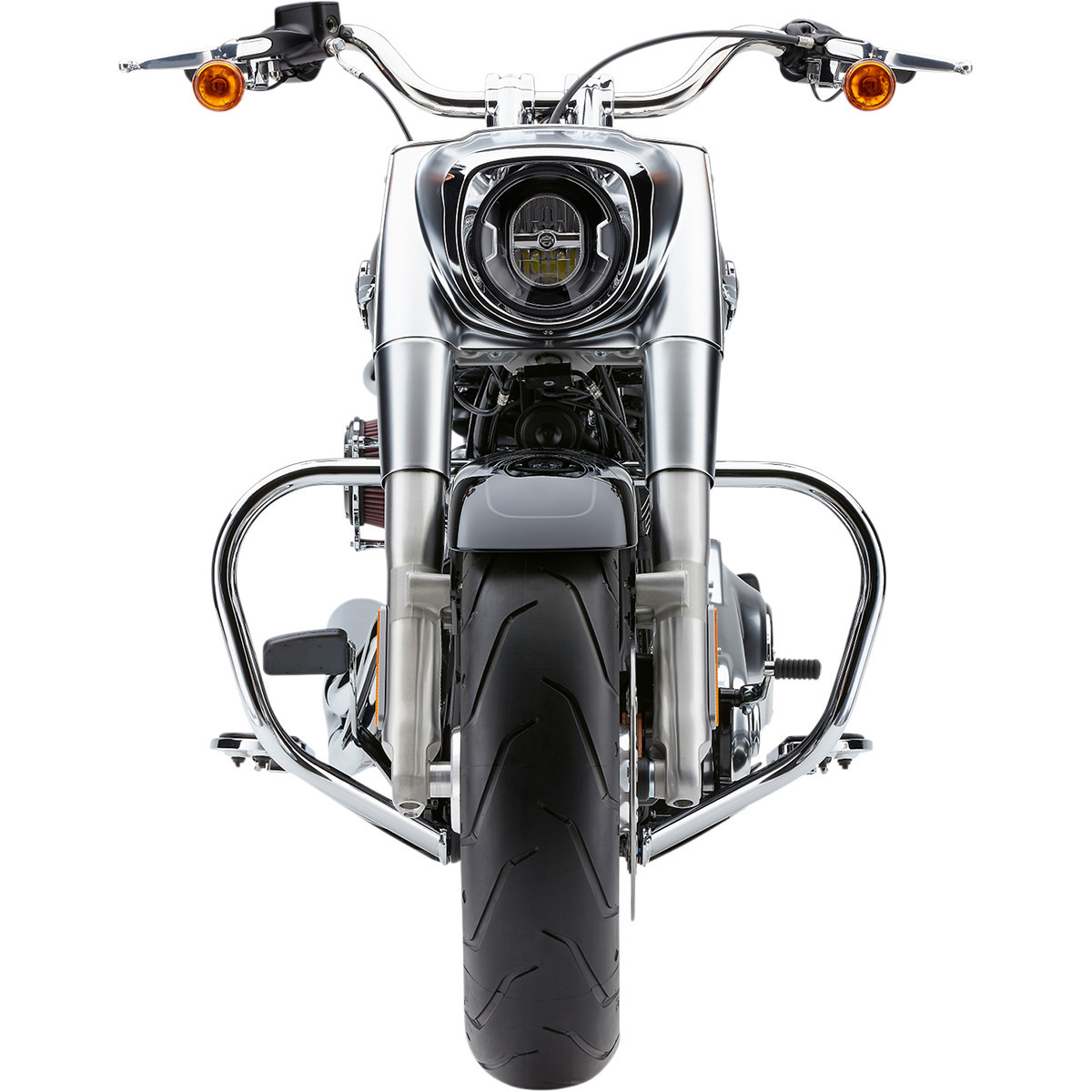Cobra #601-2108 - V-Bend Freeway Bar (Highway Bar) - Chrome - Softail