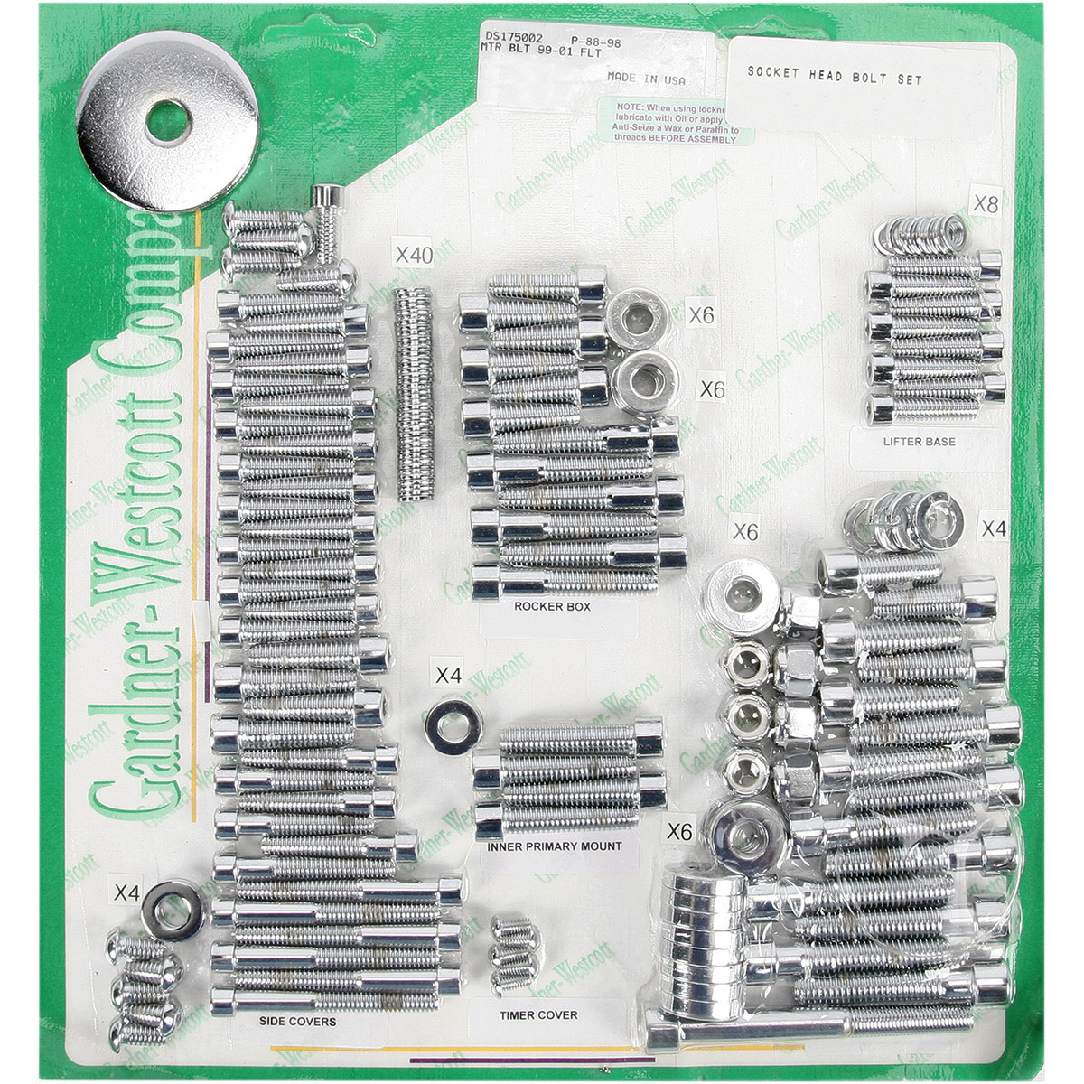 Gardner-westcott #P-88-98 - Bolt Kit - Motor Set - Socket-Head - FLT