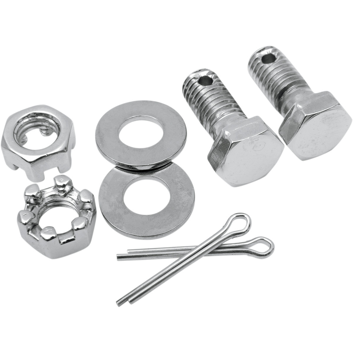Colony #9106-8 - Hardware Kit - Rear Brake Caliper/Anchor Arm Bolts/Nuts/Washers/Pins - Chrome