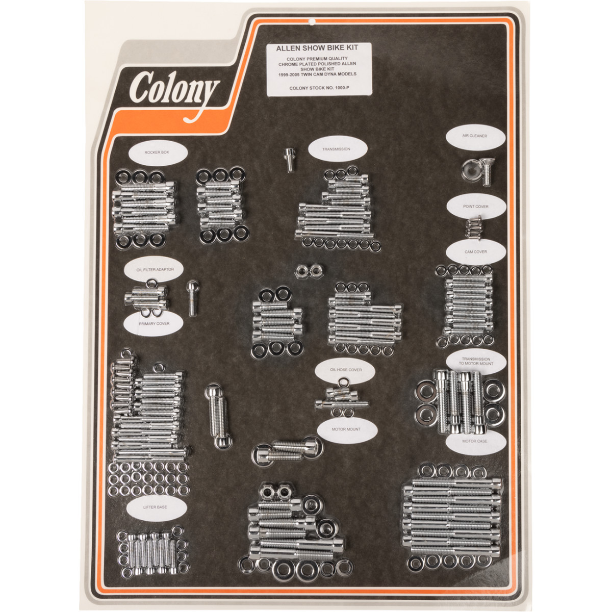 Colony #1000P - Bolt Kit - Complete/Motor - Socket-Head - '99-'05 Dyna