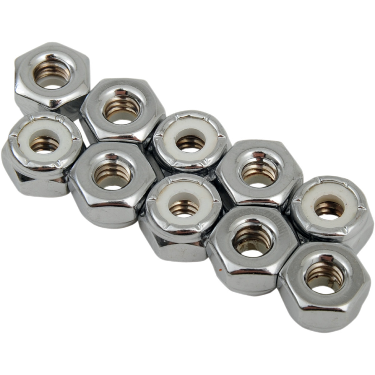 Drag Specialties - Nuts - Nylon - Chrome - 10-24