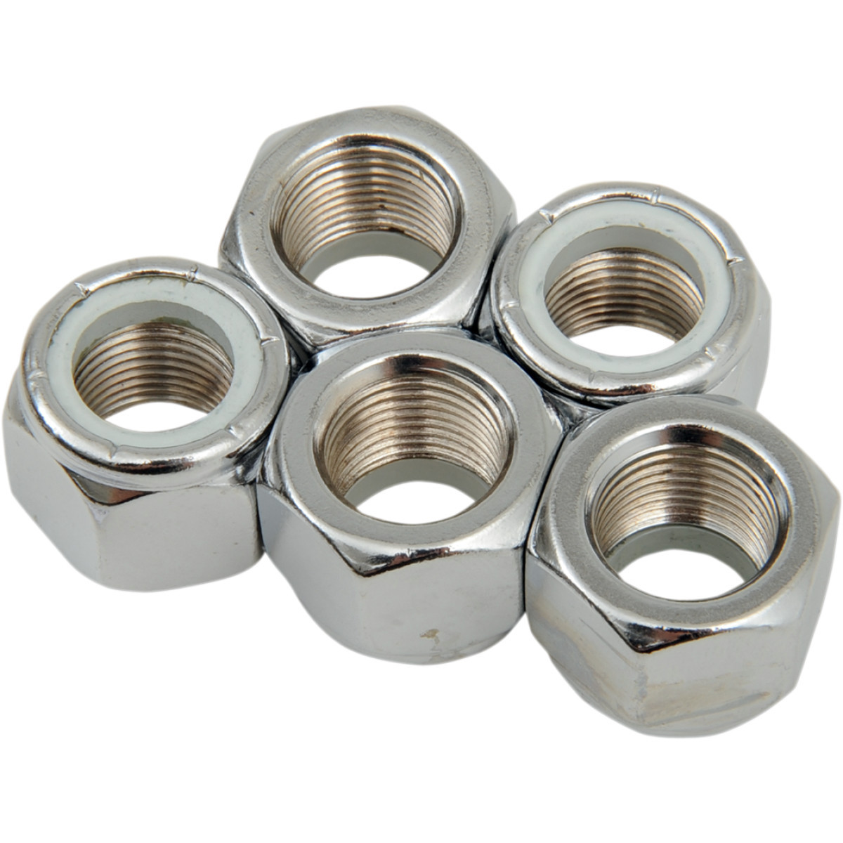 Drag Specialties - Nuts - Nylon - Chrome - 5/8"-18