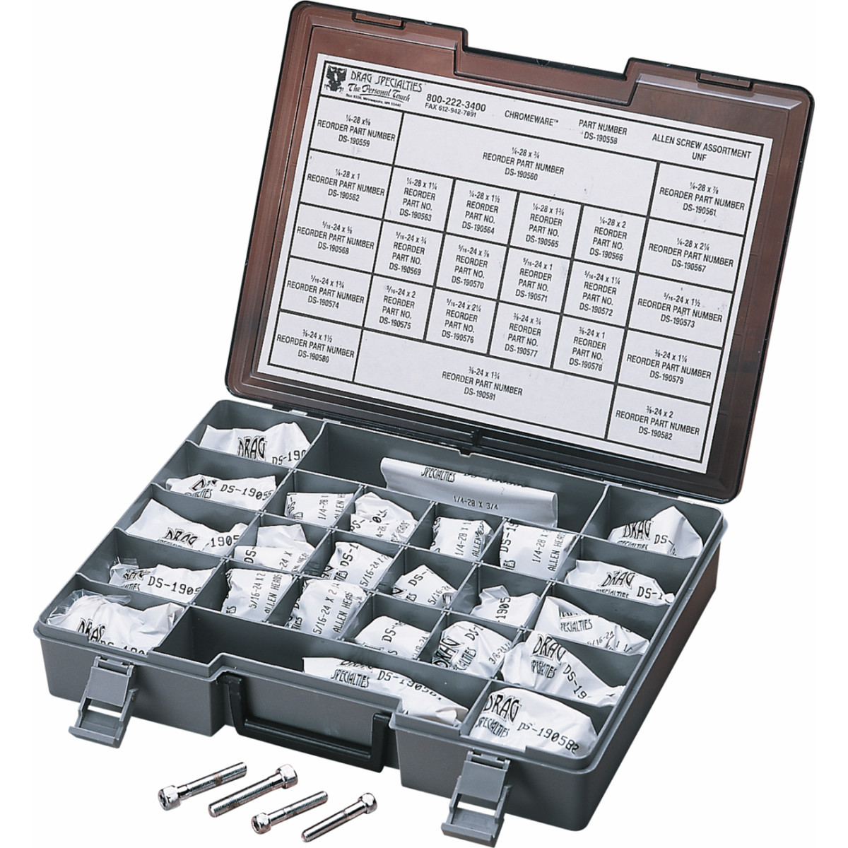 Drag Specialties - Bolts - Socket-Head/Assortment - Knurled/Smooth - Fine Thread - Kit