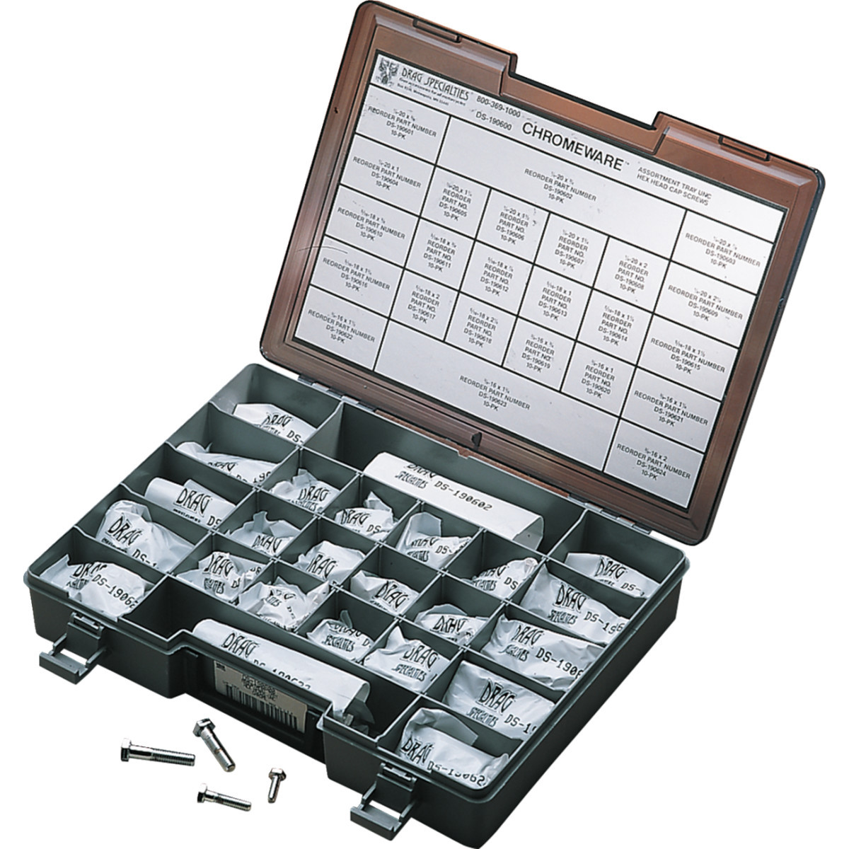 Drag Specialties - Head Bolt Assortment - Hex - Coarse-Thread - Kit