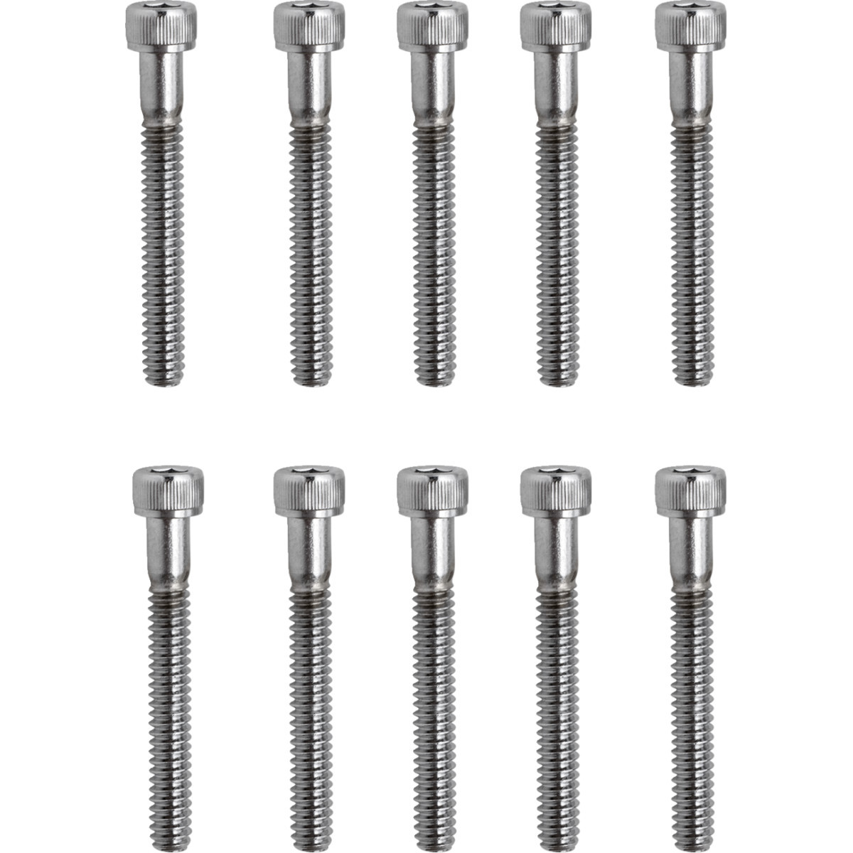 Drag Specialties - Bolts - Socket-Head - Replacement - Knurled/Coarse Thread - #10-24 x 1-1/2" - 10 Pack