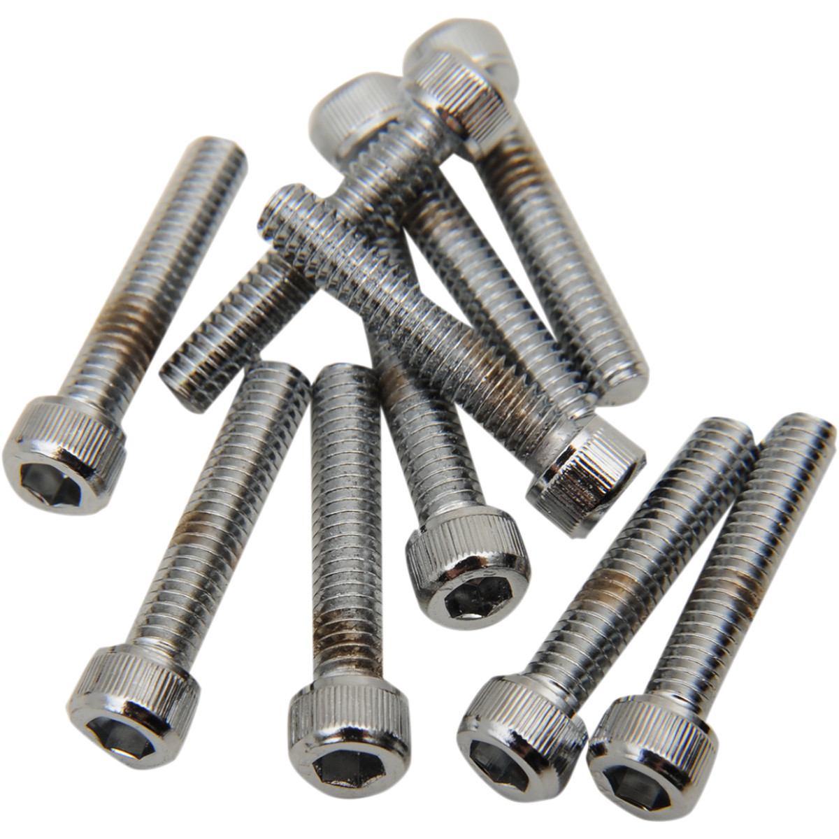 Drag Specialties - Bolts - Socket-Head - Replacement - Knurled/Coarse Thread - #8-32 x 7/8" - 10 Pack