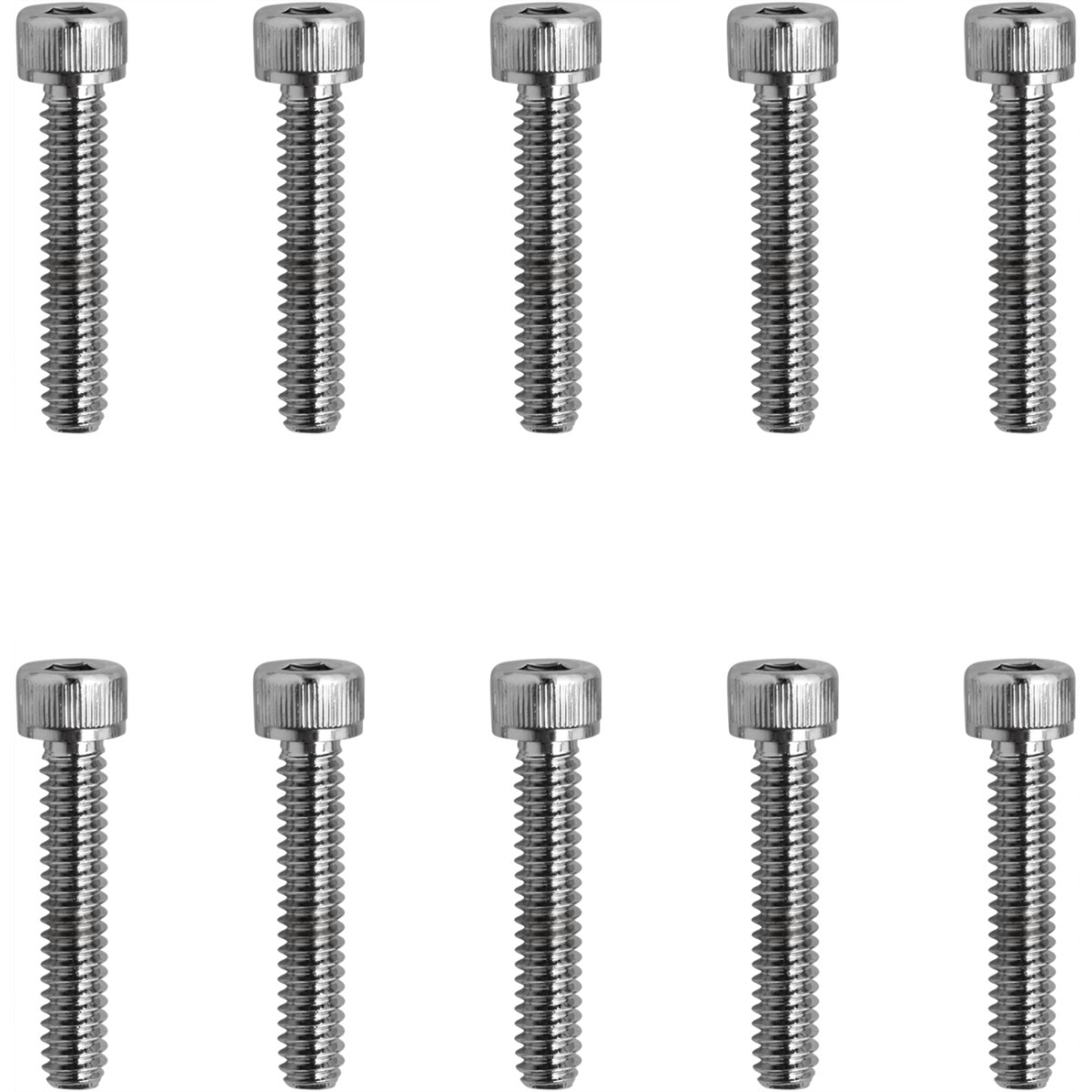 Drag Specialties - Bolts - Socket-Head - Replacement - Knurled/Coarse Thread - #10-24 x 1" - 10 Pack