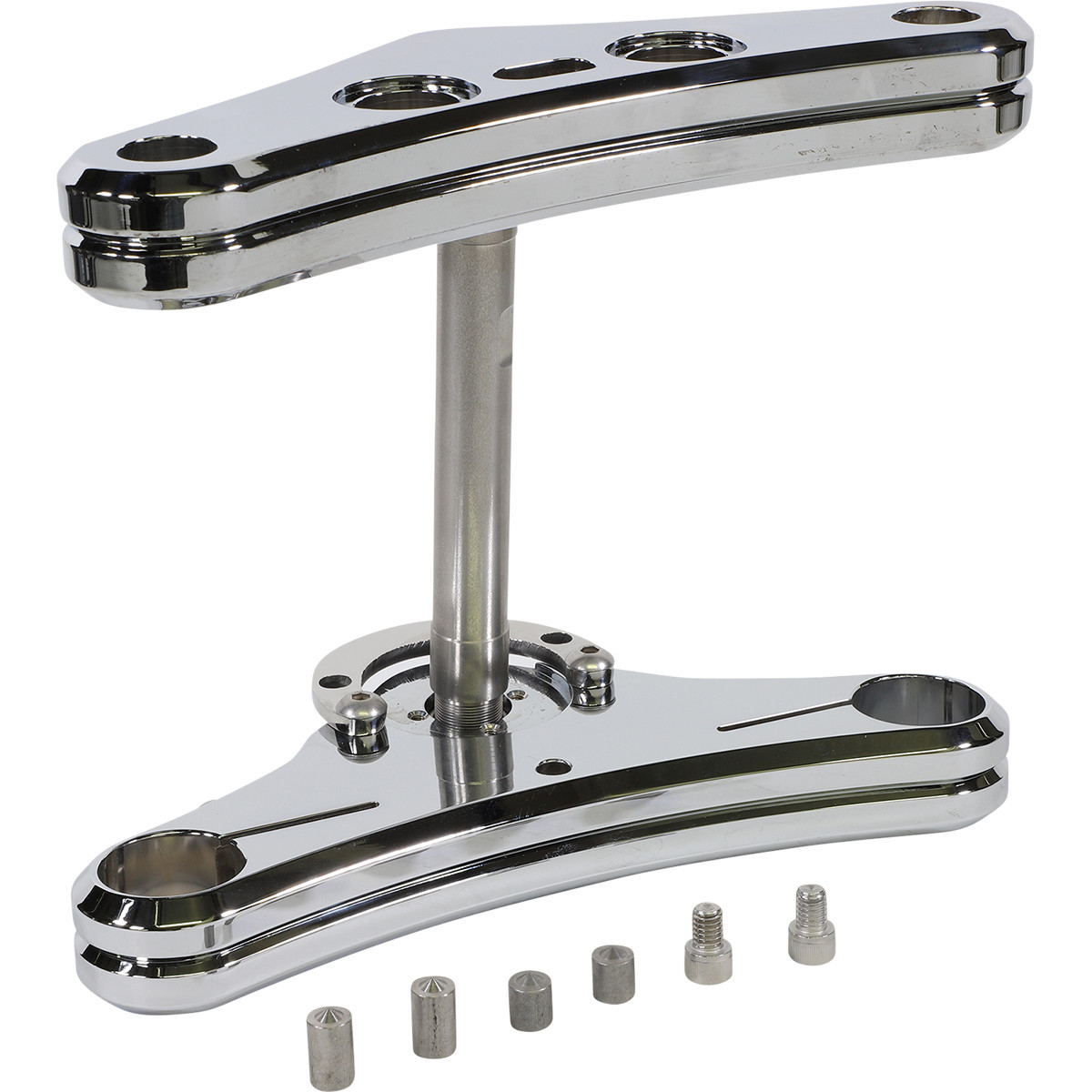 Accutronix #TWR541-EC - Triple Tree - 41 mm - Chrome - Raked 5° - Elite Radius Groove