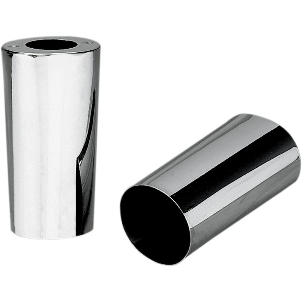 Drag Specialties - Fork Slider Covers - Stock Length - Chrome - Smooth