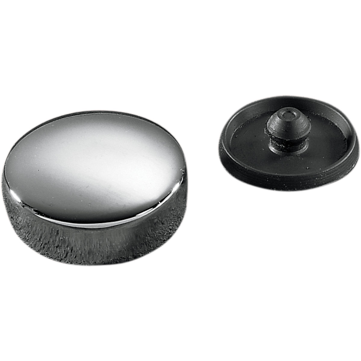 Colony #8810-2 - Chrome Stem Bolt Cover and Rubber Plug - '57-'78 XL