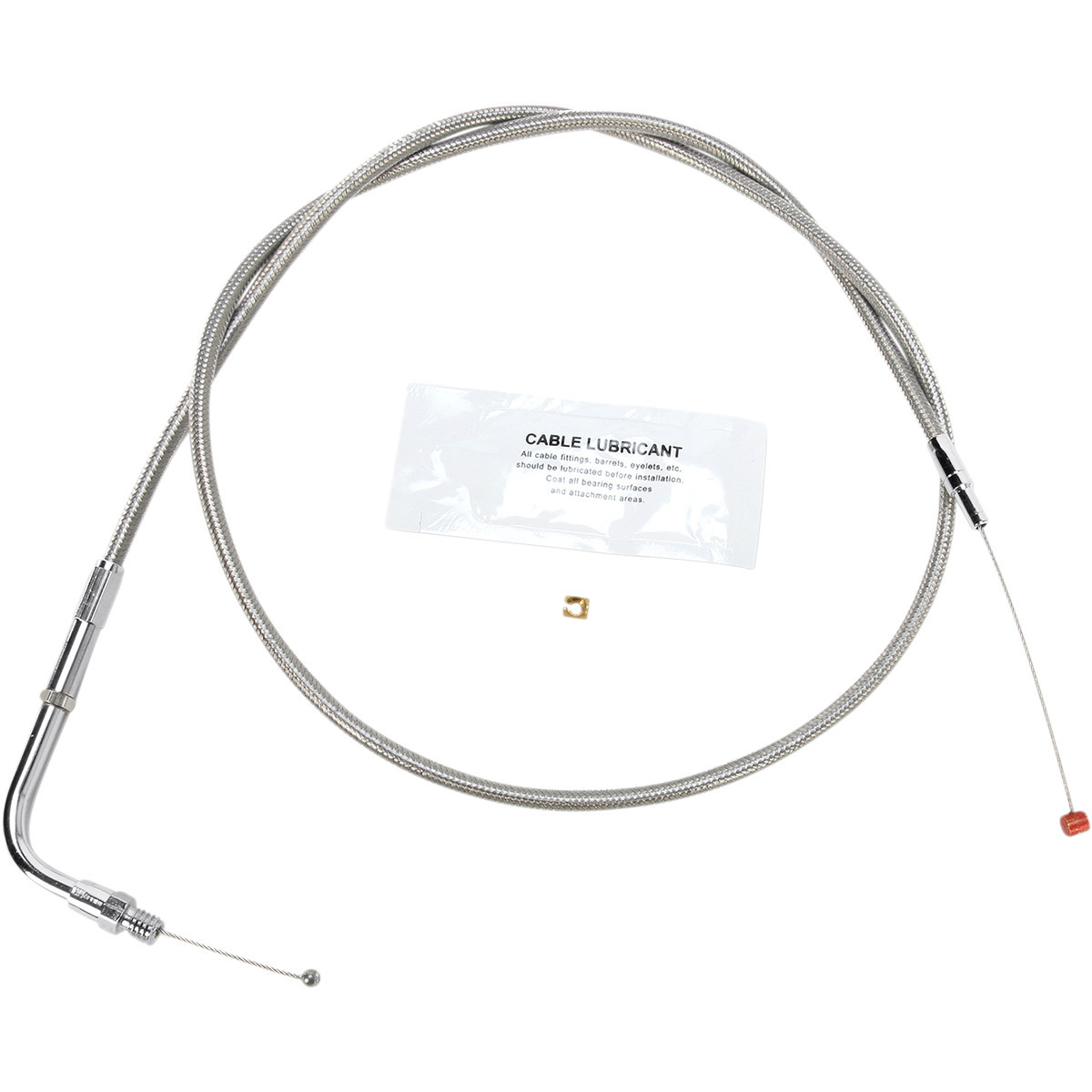 Barnett #102303001406 - Stainless Steel Throttle Cable - +6" - Dyna/FXR/Softail