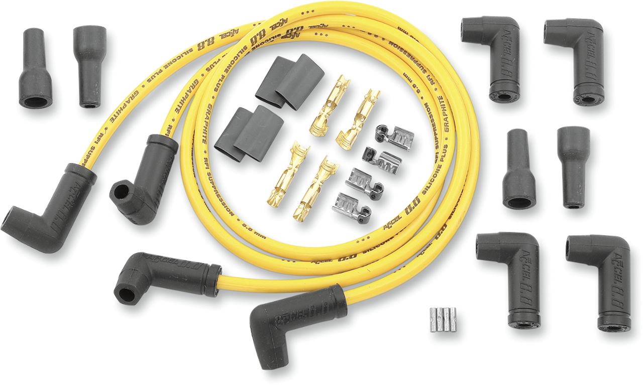 8.8 mm Universal Spark Plug Wires (4) - Yellow