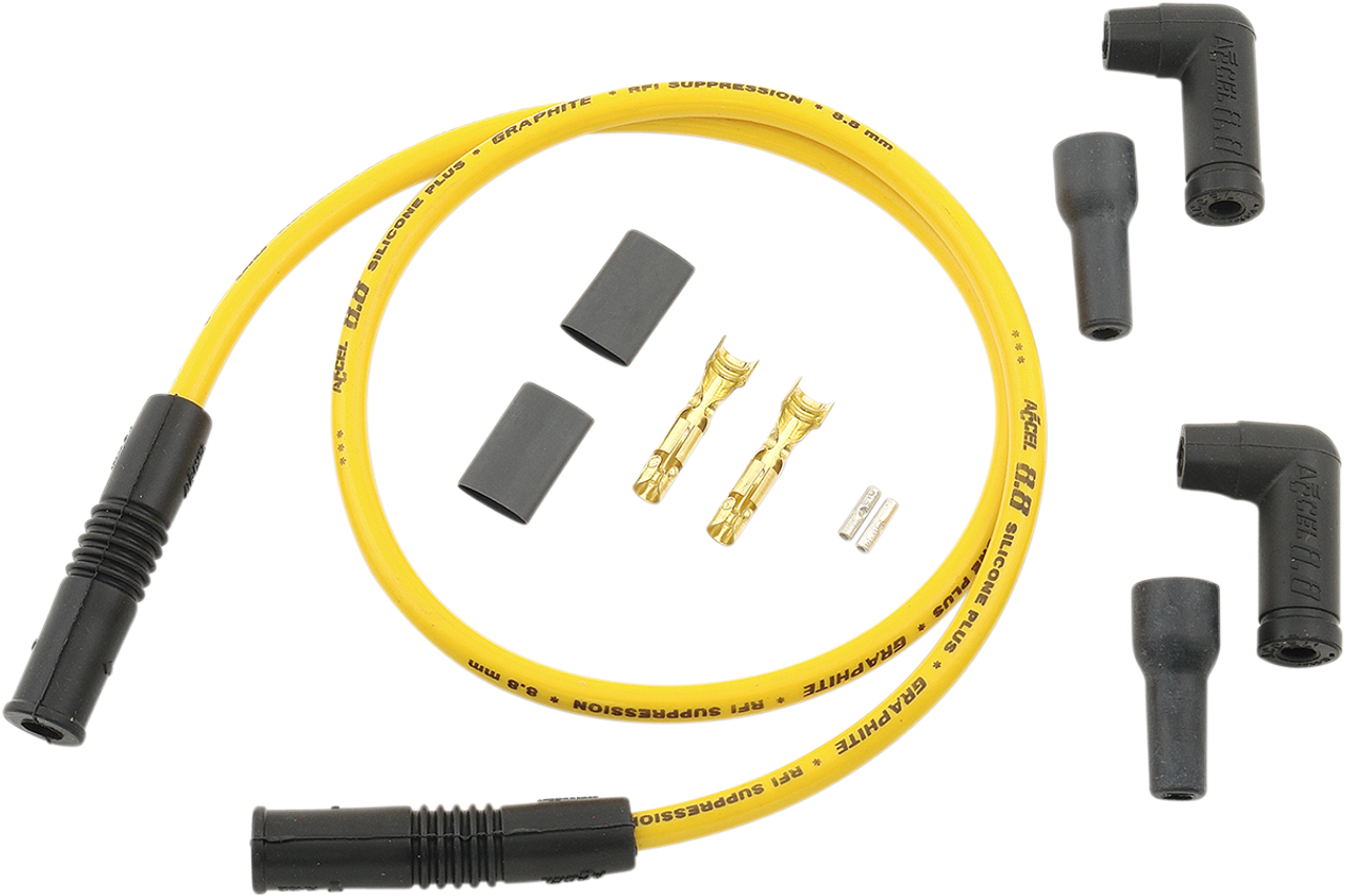 8.8 mm Universal Spark Plug Wires (2) - Variangle - Yellow