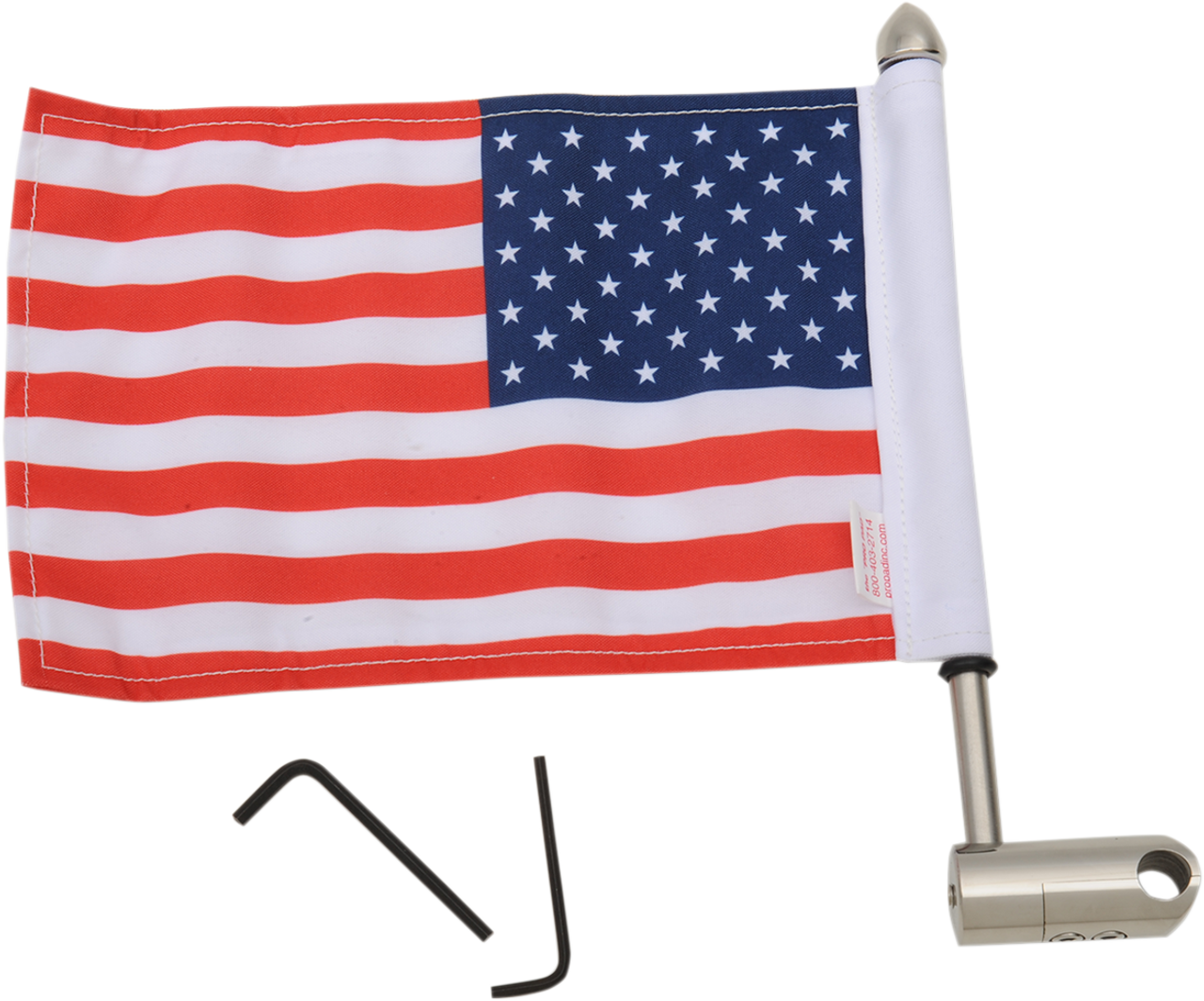 Luggage Rack Flag Mount - 1/2" Round - With 6" X 9" Flag