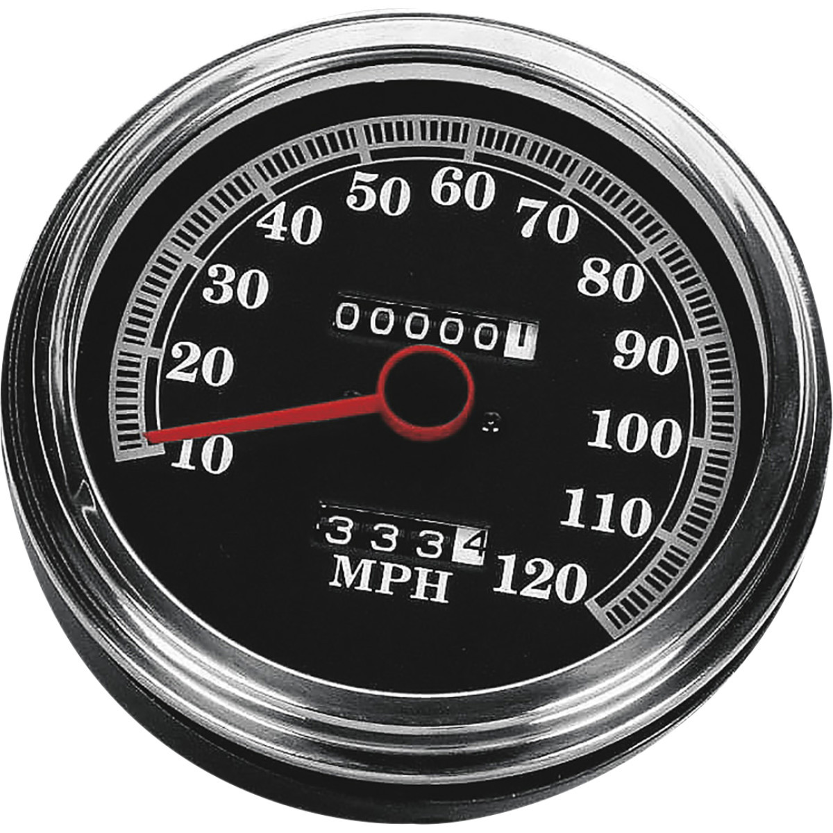 Drag Specialties - 5" MPH FL-Style 2:1 Speedometer - '89-'95 Black Face